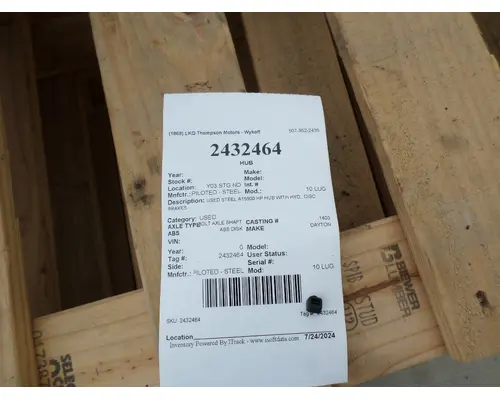 Hub HUB PILOTED - STEEL 10 LUG LKQ Thompson Motors - Wykoff