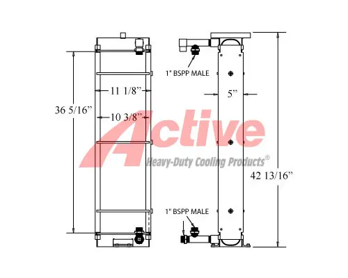 Hyundai HL740-7 Engine Oil Cooler