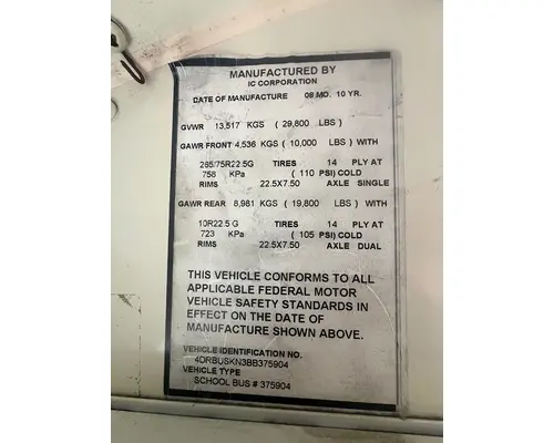 IC BUS PB105 Charge Air Cooler (ATAAC)