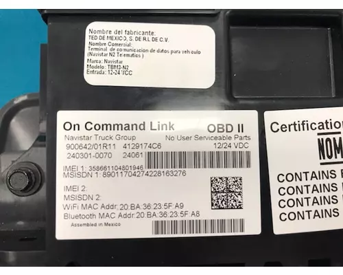 IHC N2 TELEMATICS MODULE Electronic Chassis Control Modules