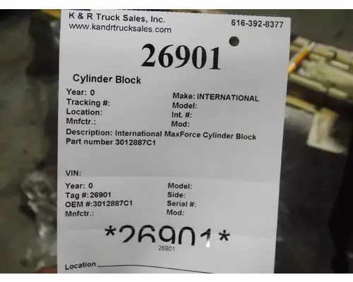 INTERNATIONAL 13LMAXX Cylinder Block