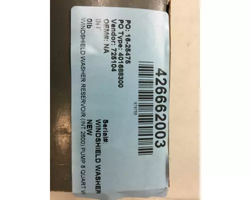 INTERNATIONAL 2674 Windshield Washer Reservoir