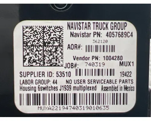 INTERNATIONAL 4057689C4 Switch Panel