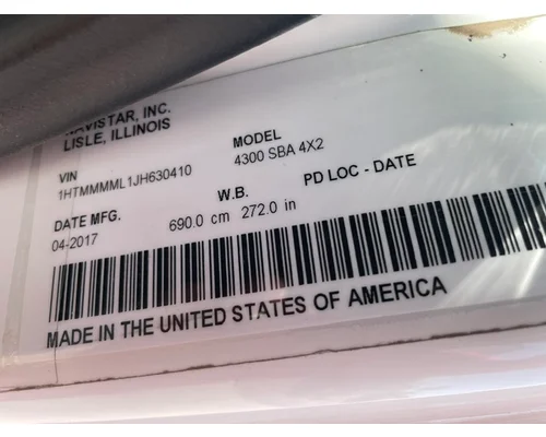 INTERNATIONAL 4300 Durastar Vehicle For Sale