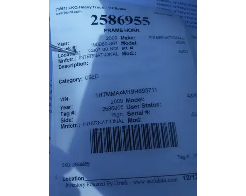 INTERNATIONAL 4300 FRAME HORN