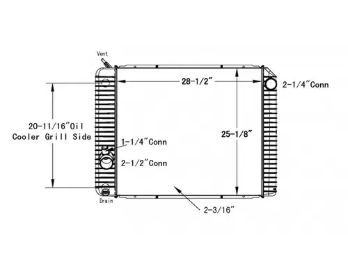 INTERNATIONAL 4300 RADIATOR ASSEMBLY