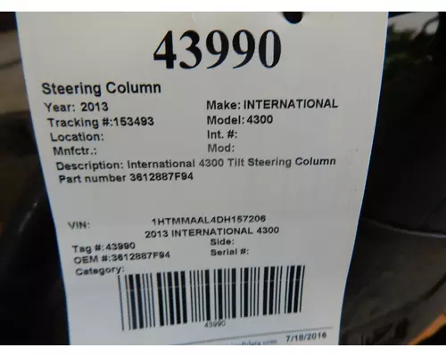 INTERNATIONAL 4300 Steering Column