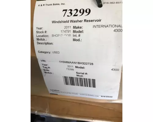 INTERNATIONAL 4300 Windshield Washer Reservoir