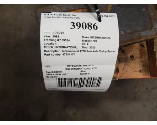 INTERNATIONAL 4700 Axle Parts, Misc, and seats
