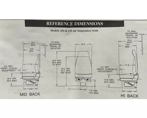 INTERNATIONAL 4900 Seat, Front