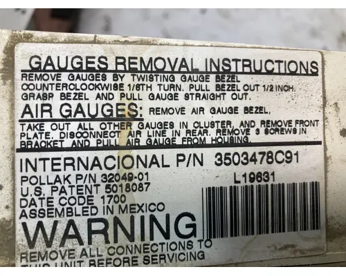 INTERNATIONAL 5600I Dash Assembly