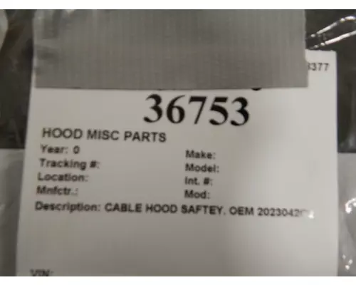 INTERNATIONAL 5900I Body Parts, Misc.