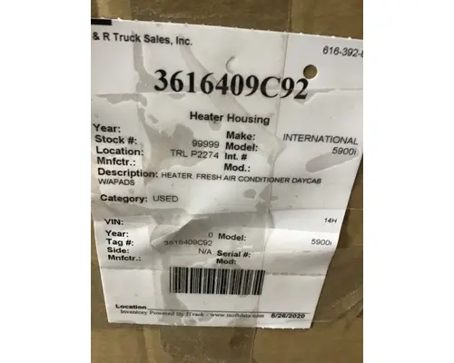 INTERNATIONAL 5900i Heater Housing