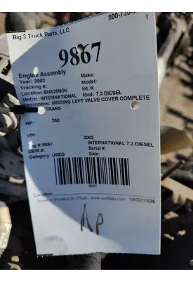 INTERNATIONAL 7.3 DIESEL Engine Assembly