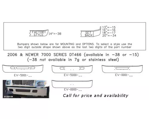 INTERNATIONAL 7400 Bumper Assembly, Front