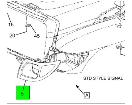 INTERNATIONAL 7400 Headlamp Assembly