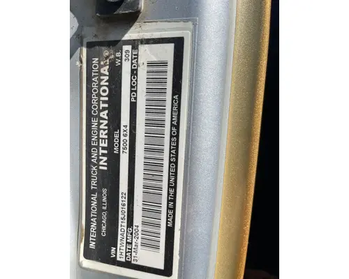 INTERNATIONAL 7500 Complete Vehicle