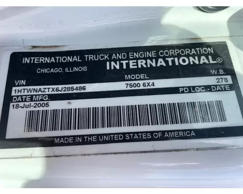 INTERNATIONAL 7500 Vehicle For Sale