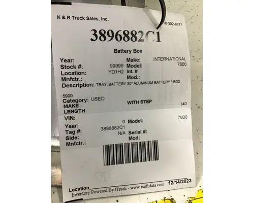 INTERNATIONAL 7600 Battery Box