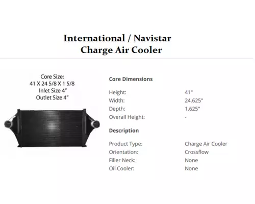 INTERNATIONAL 7600 Charge Air Cooler