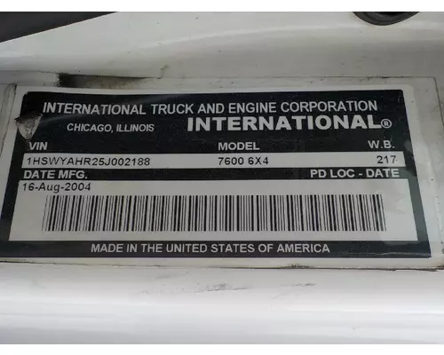 INTERNATIONAL 7600 Complete Vehicle