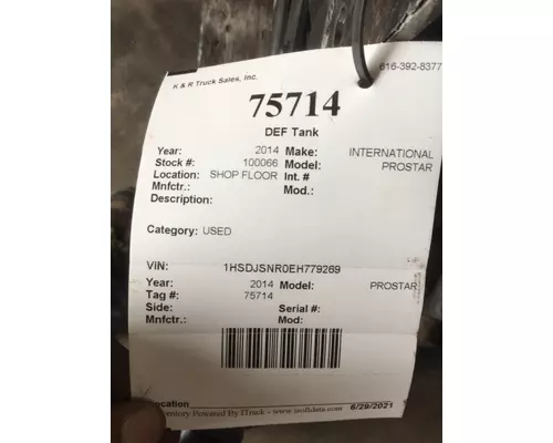 INTERNATIONAL 7700 DEF Tank