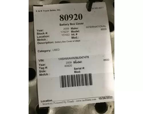INTERNATIONAL 8600 Battery Box
