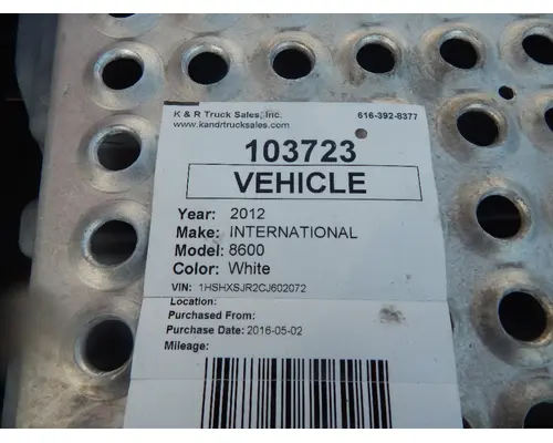INTERNATIONAL 8600 Brackets, Misc.