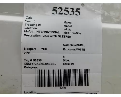 INTERNATIONAL 8600 Cab