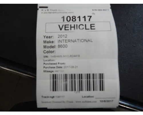 INTERNATIONAL 8600 Frame Horn
