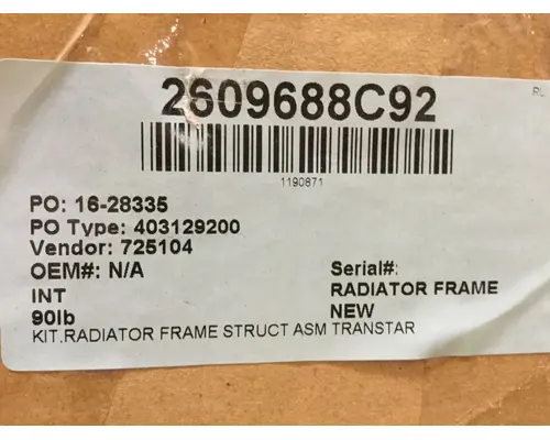 INTERNATIONAL 8600 Radiator Core Support
