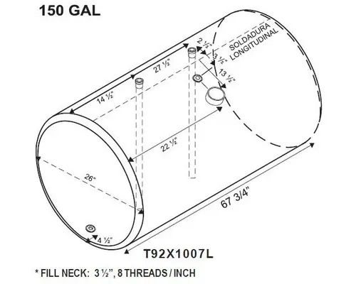INTERNATIONAL 9200 1988-1997 FUEL TANK