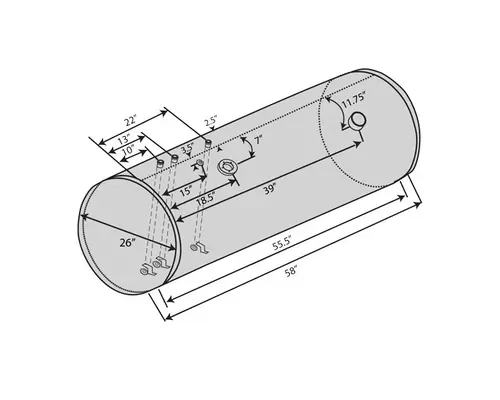 INTERNATIONAL 9200I 1999-2008 FUEL TANK