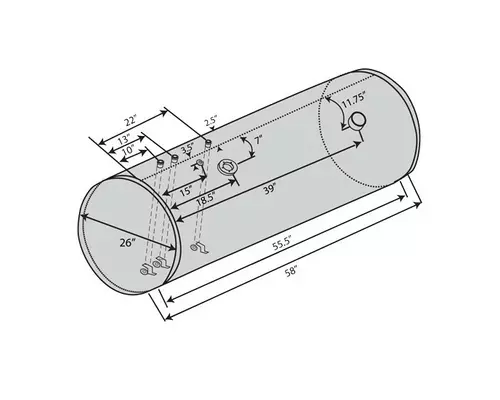 INTERNATIONAL 9200I 1999-2008 FUEL TANK