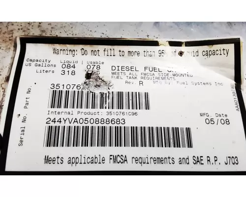 INTERNATIONAL 9200I Fuel Tank