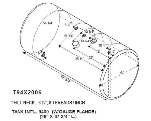 INTERNATIONAL 9400 1987-1996 FUEL TANK