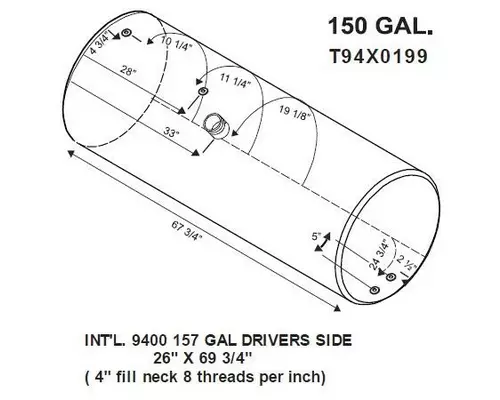INTERNATIONAL 9400 1987-1996 FUEL TANK