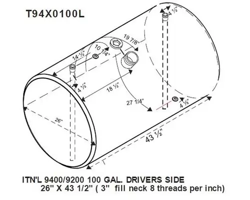 INTERNATIONAL 9400 1987-1996 FUEL TANK