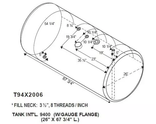 INTERNATIONAL 9400 1987-1996 FUEL TANK