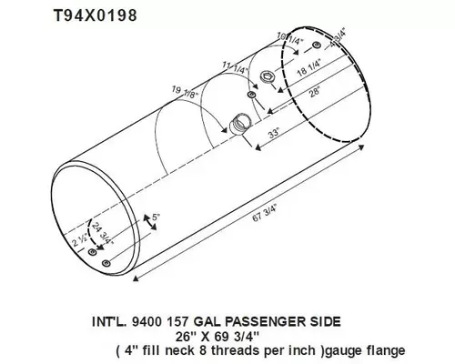 INTERNATIONAL 9400 1987-1996 FUEL TANK