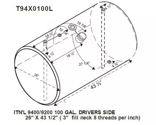 INTERNATIONAL 9400 1987-1996 FUEL TANK