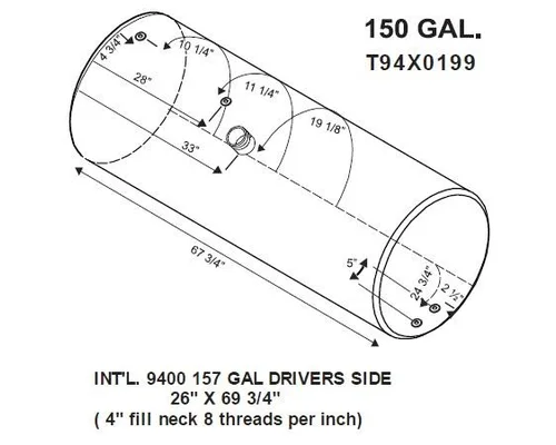 INTERNATIONAL 9400 1987-1996 FUEL TANK