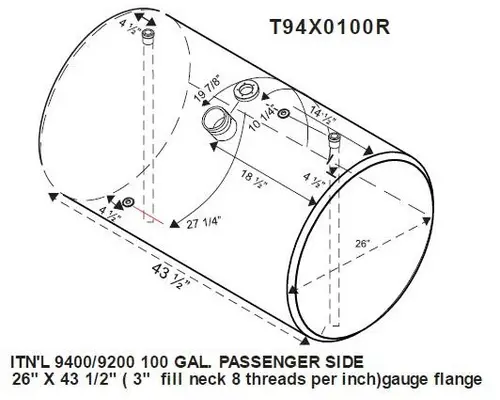 INTERNATIONAL 9400 1987-1996 FUEL TANK