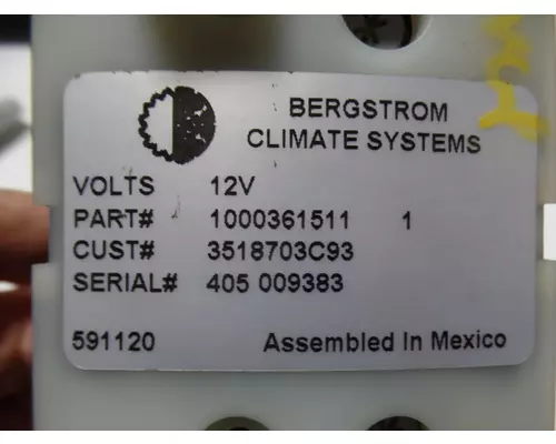 INTERNATIONAL 9400I Temperature Control