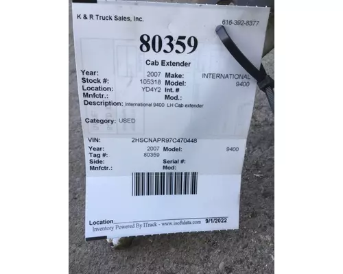 INTERNATIONAL 9400 Body Parts, Misc.