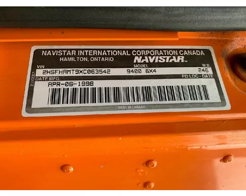 INTERNATIONAL 9400 Complete Vehicle