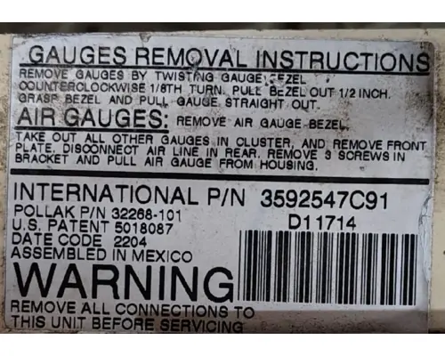 INTERNATIONAL 9400 Dash Panel