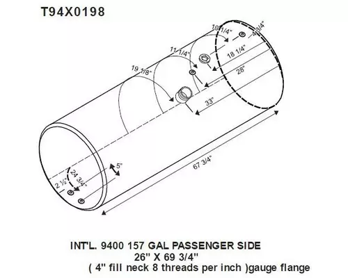 INTERNATIONAL 9400 FUEL TANK