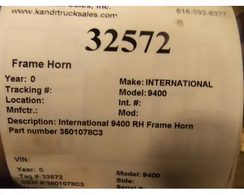 INTERNATIONAL 9400 Frame Horn