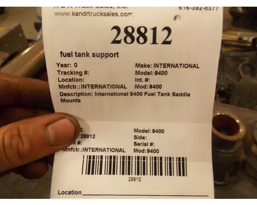 INTERNATIONAL 9400 Fuel Tank Support